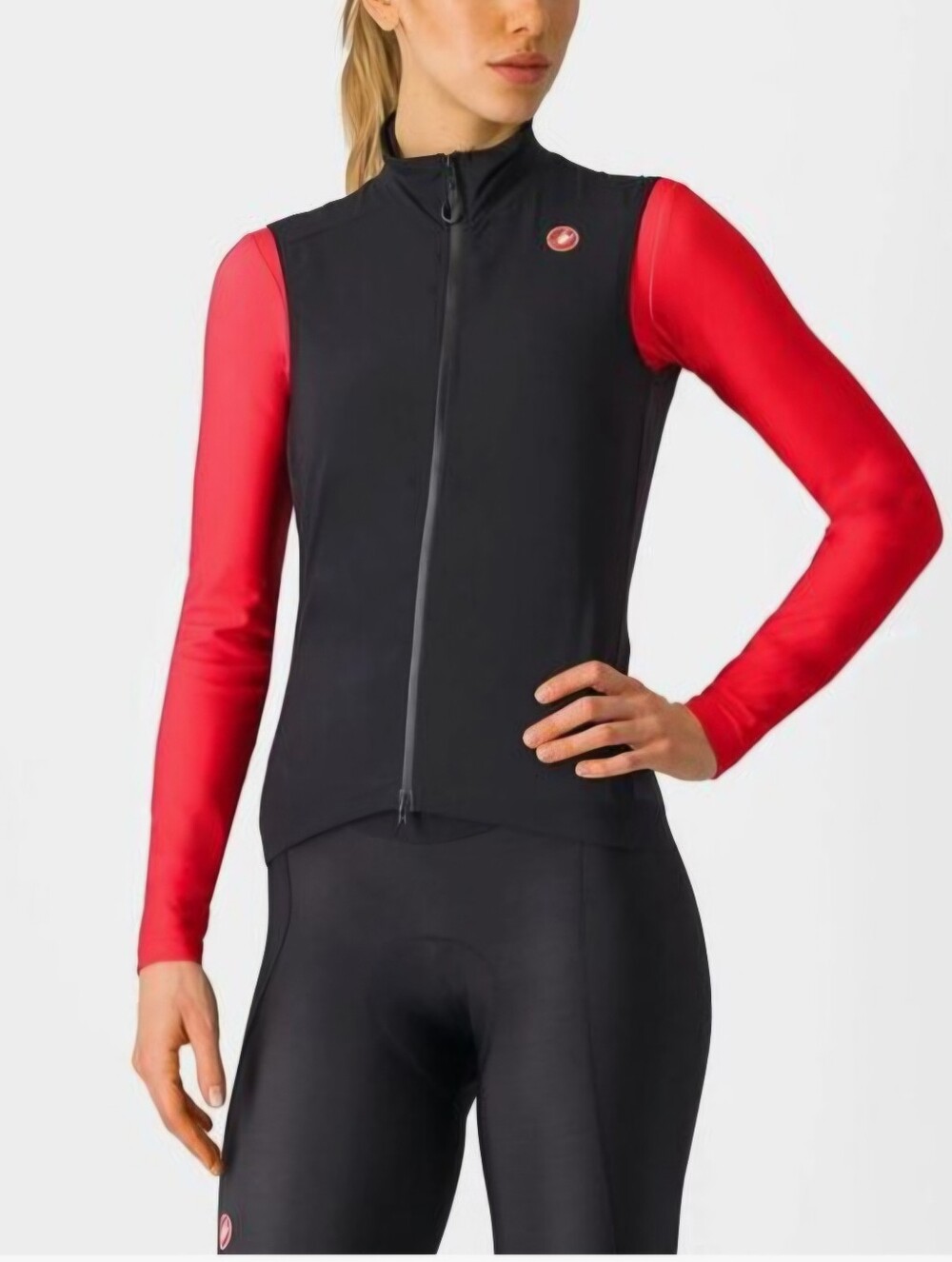 NWOT Castelli Cycling Vest Women’s Large Black Full Zip Lightweight Bike Jersey
